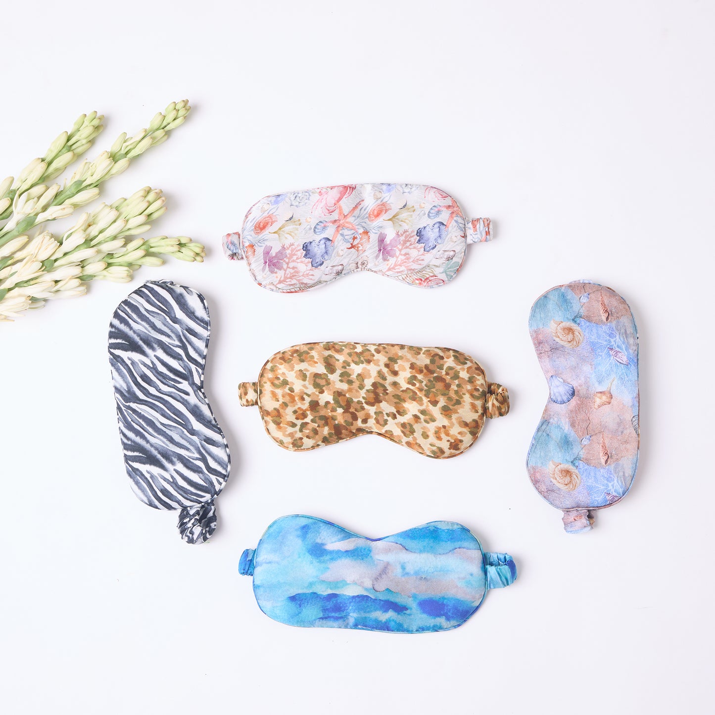 MULBERRY SILK EYE MASK UNDERSEA TREASURES