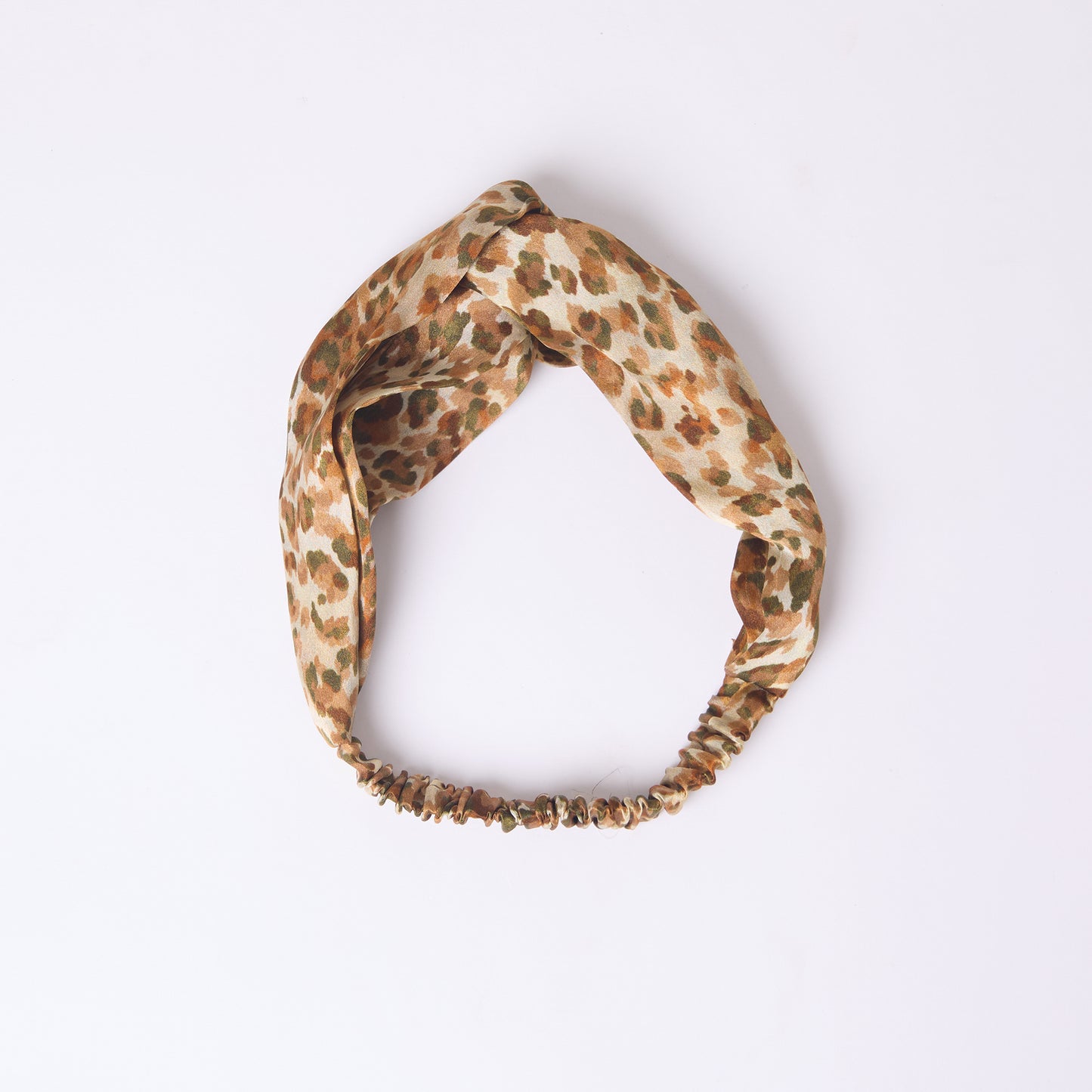 MULBERRY SILK HEADBAND LEOPARD