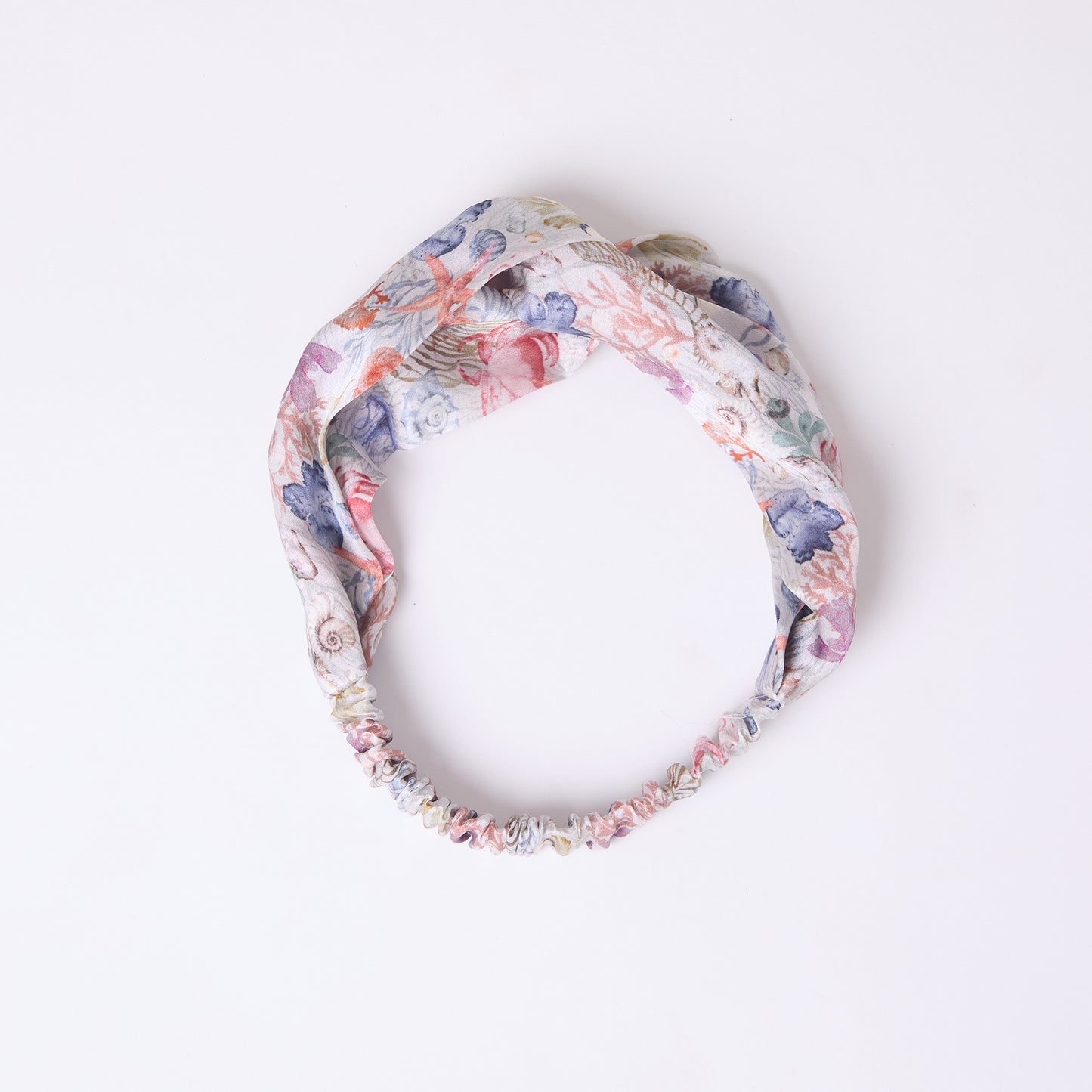 MULBERRY SILK HEADBAND UNDERSEA TREASURES