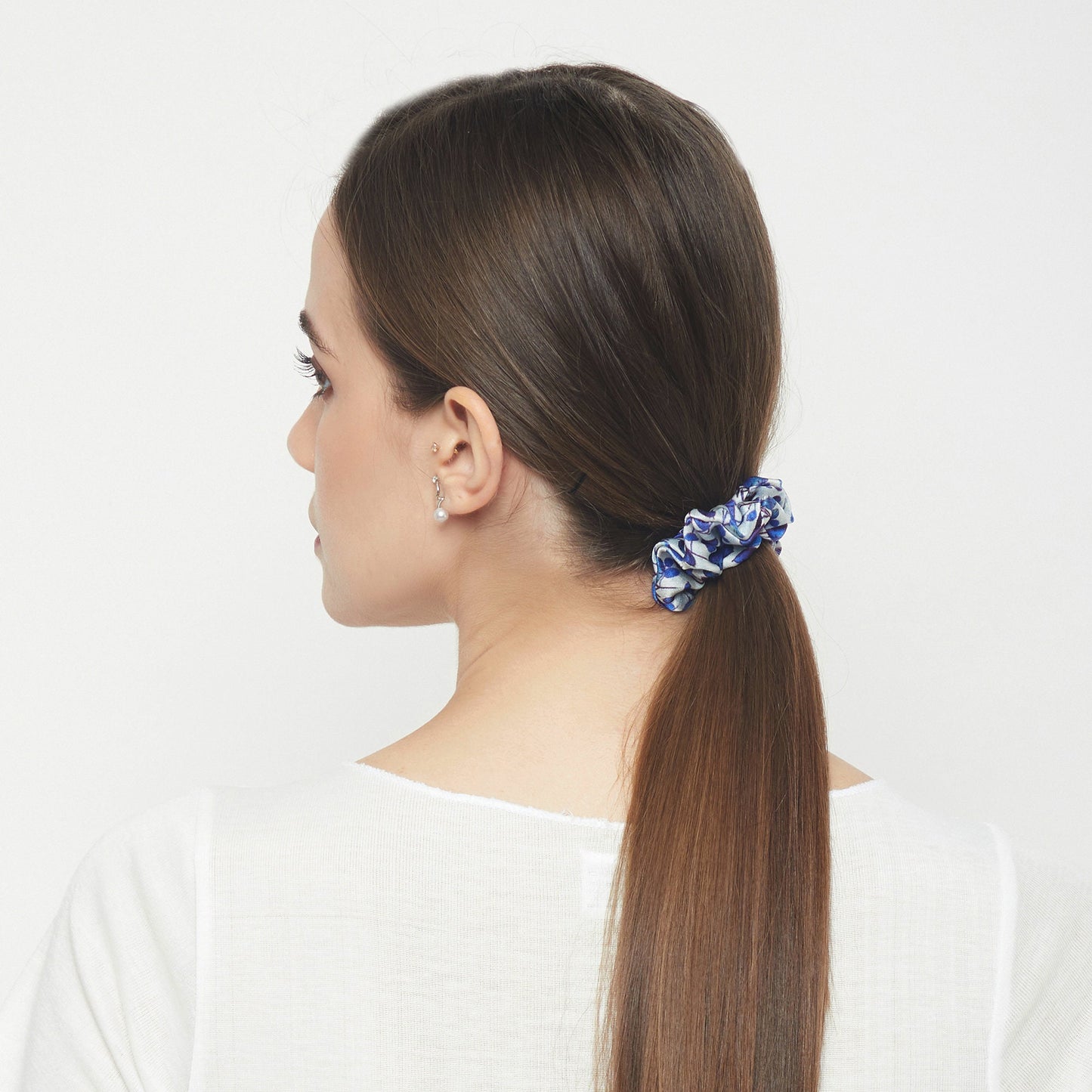 100% Silk Small Scrunchie Honesty