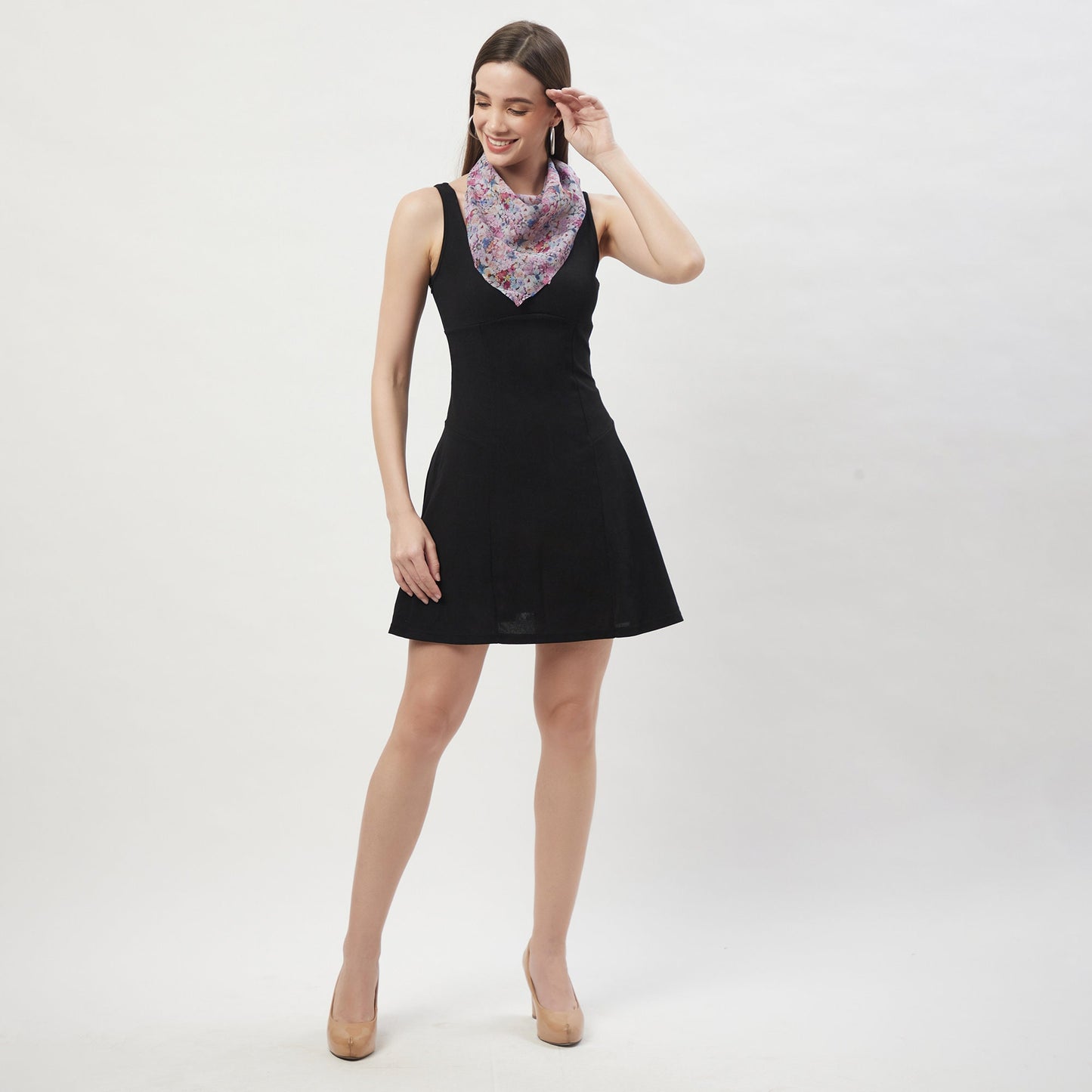 100% Chiffon Silk Neckerchief ditsy floral