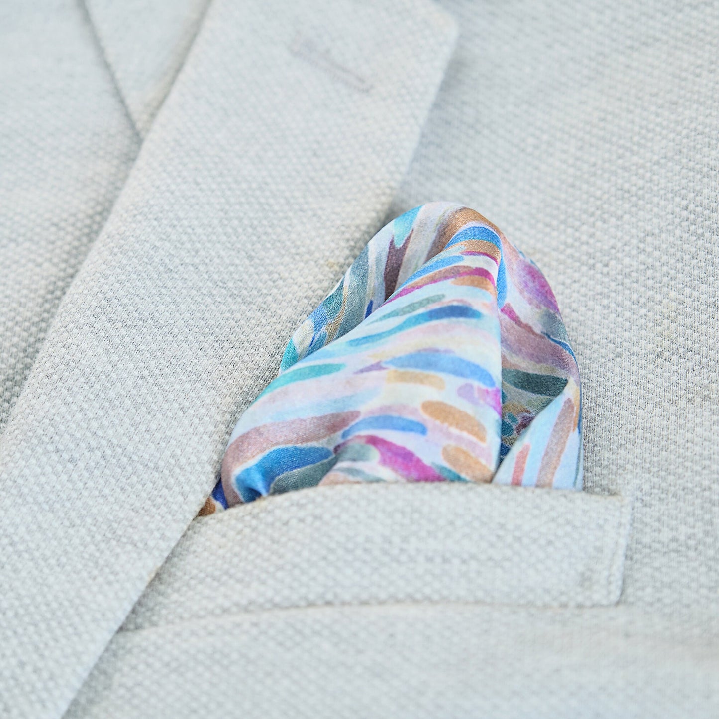 Hand painted silk tie vibrant abstract