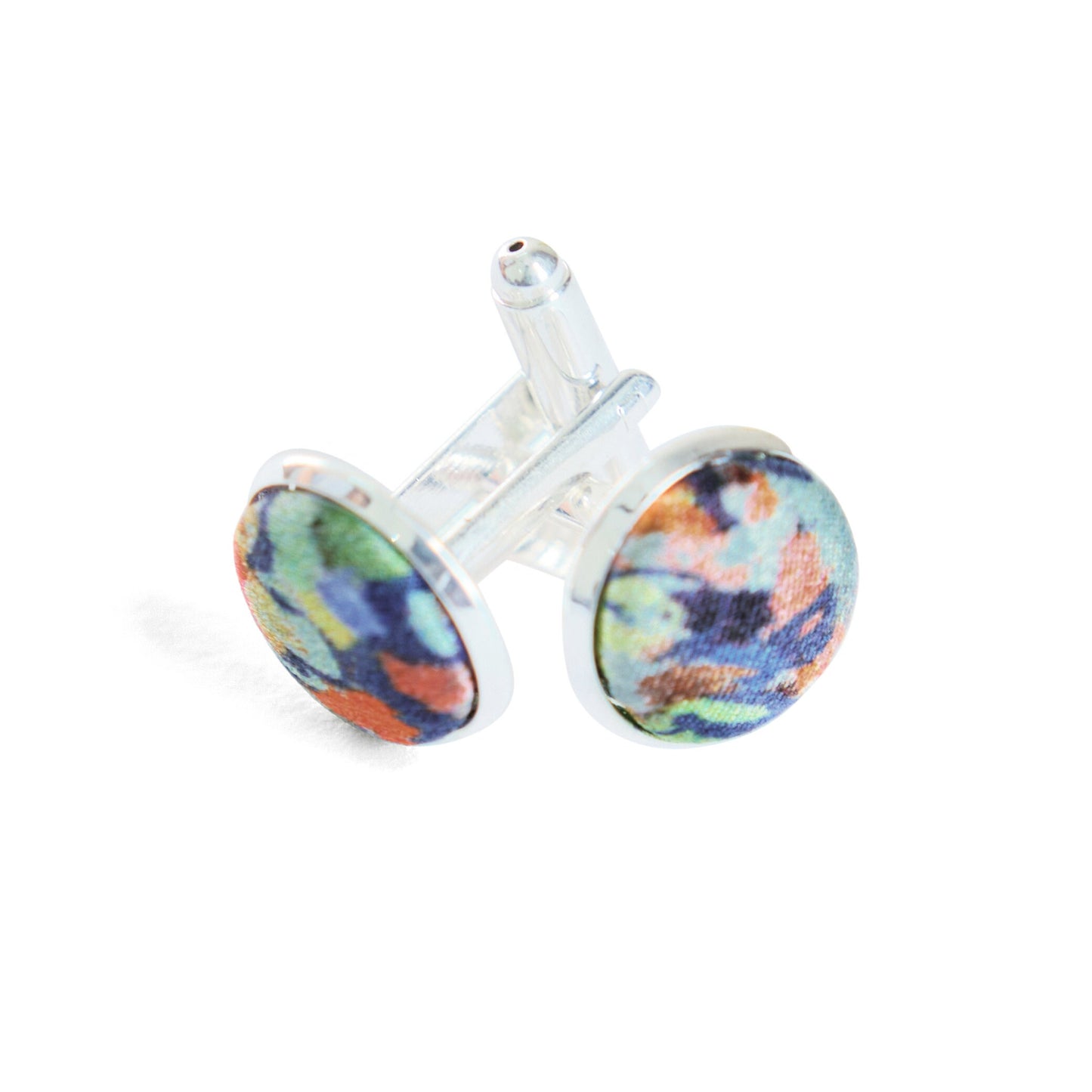 Handpainted silk tie Flower Field