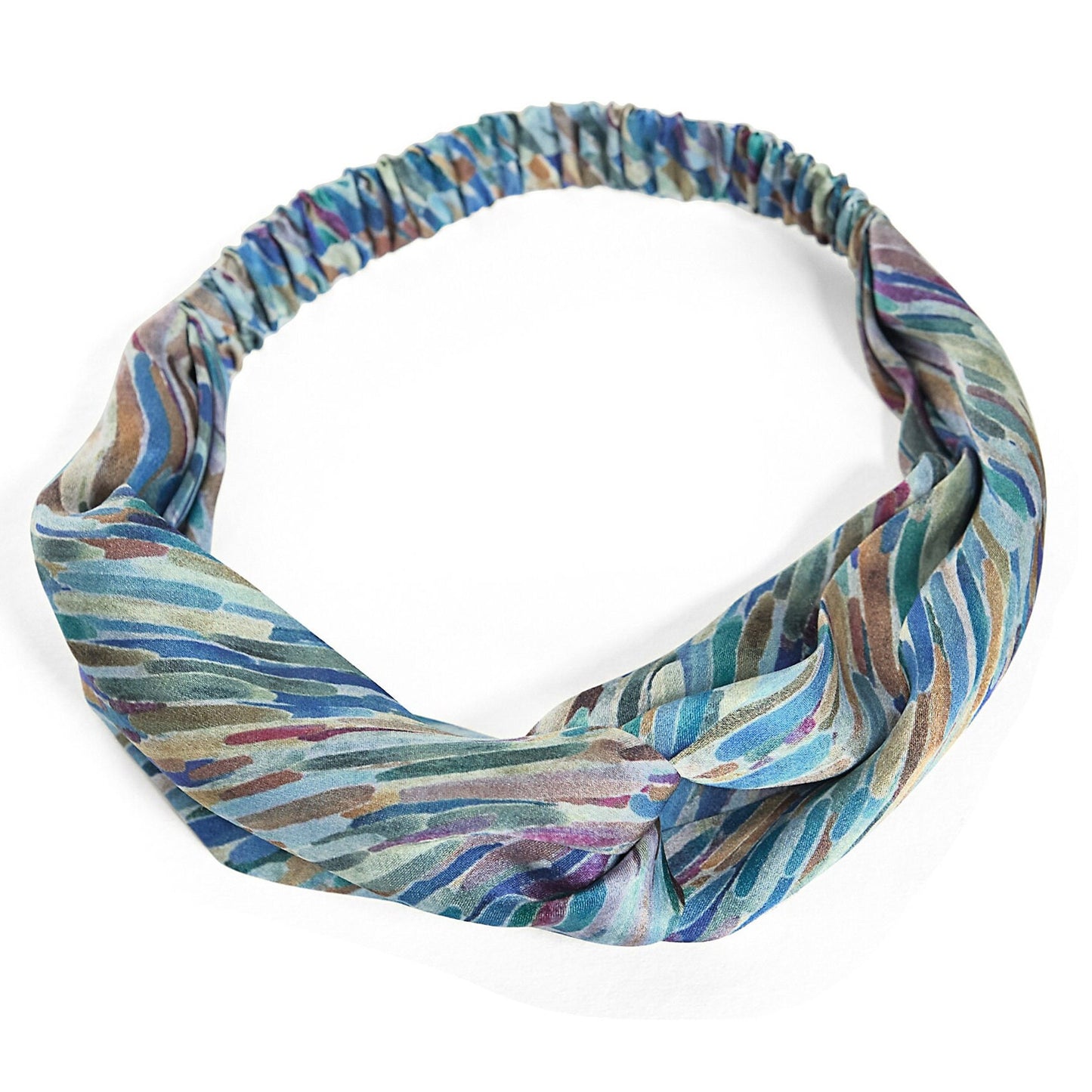 Mulberry Silk Headband Vibrant Abstract