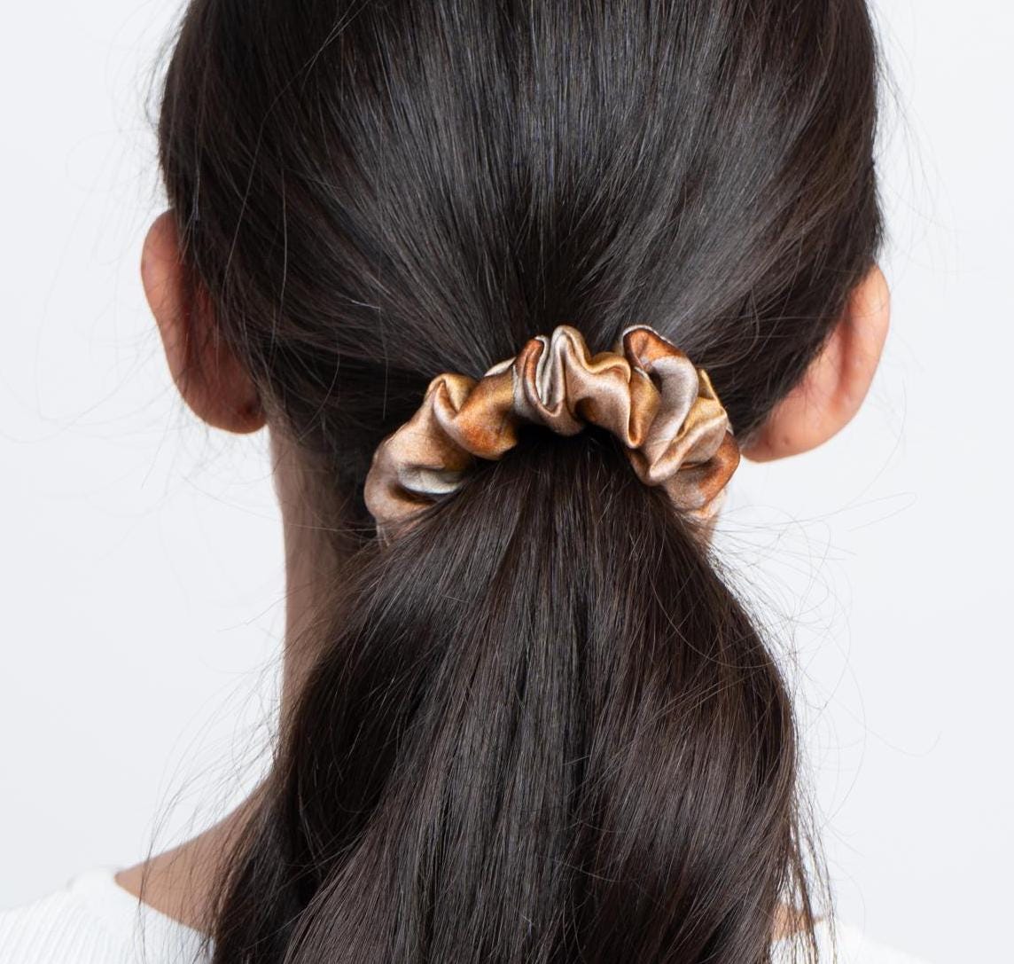 100% Silk Small Scrunchie organic