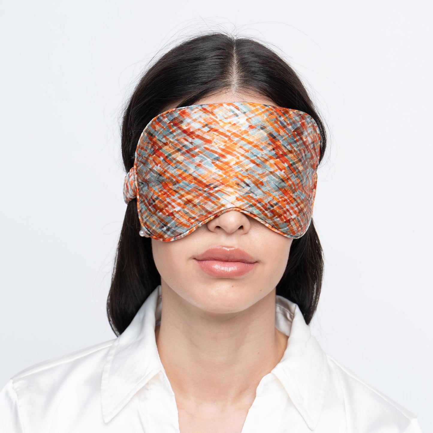 100% Silk Eye Mask Crosshatch