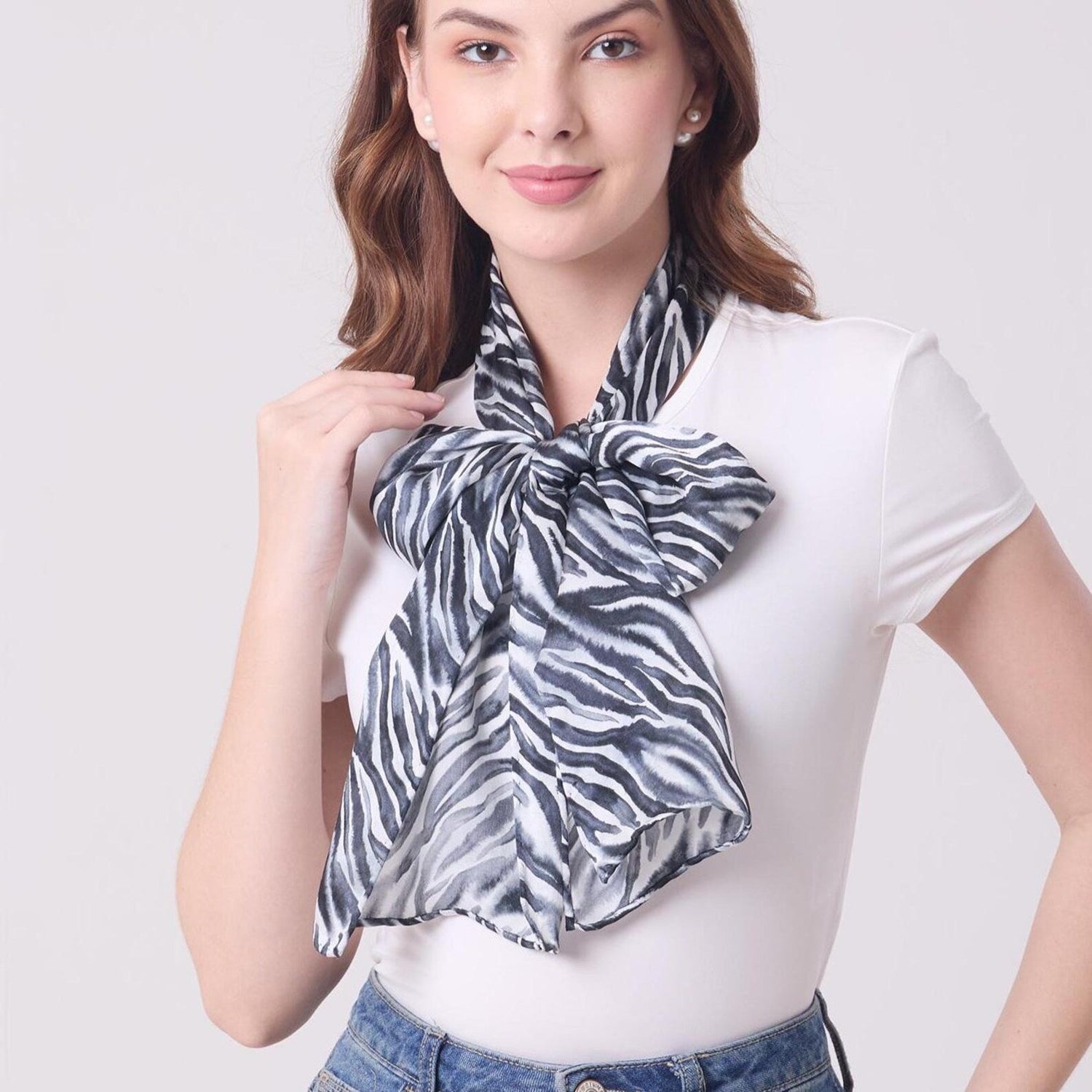 Long Double Sided Silk Scarves