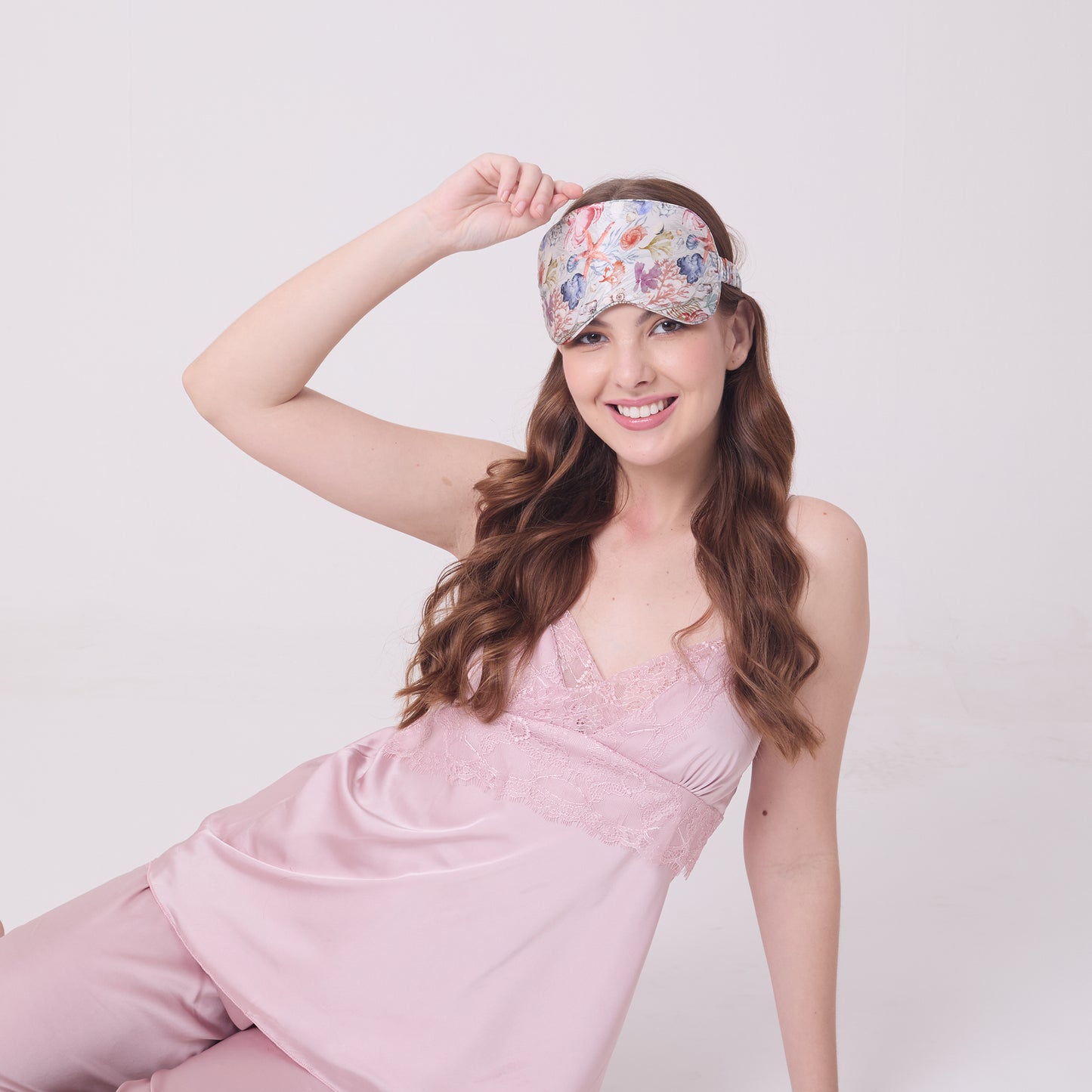 MULBERRY SILK EYE MASK UNDERSEA TREASURES
