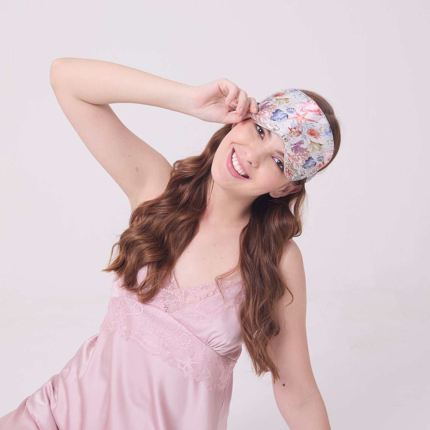 MULBERRY SILK EYE MASK UNDERSEA TREASURES