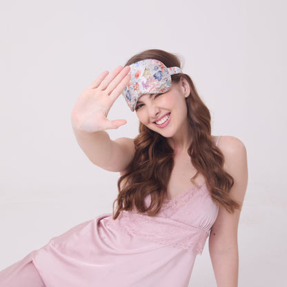 MULBERRY SILK EYE MASK UNDERSEA TREASURES