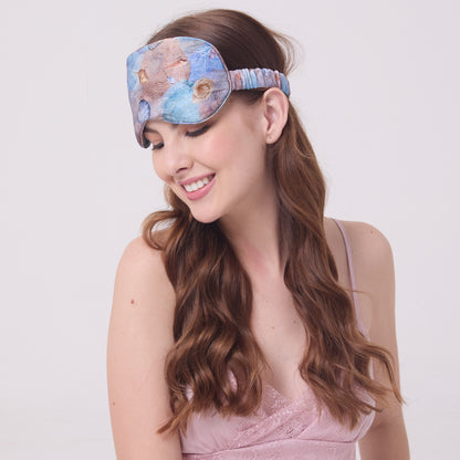 MULBERRY SILK EYE MASK CORALS AND SHELLS