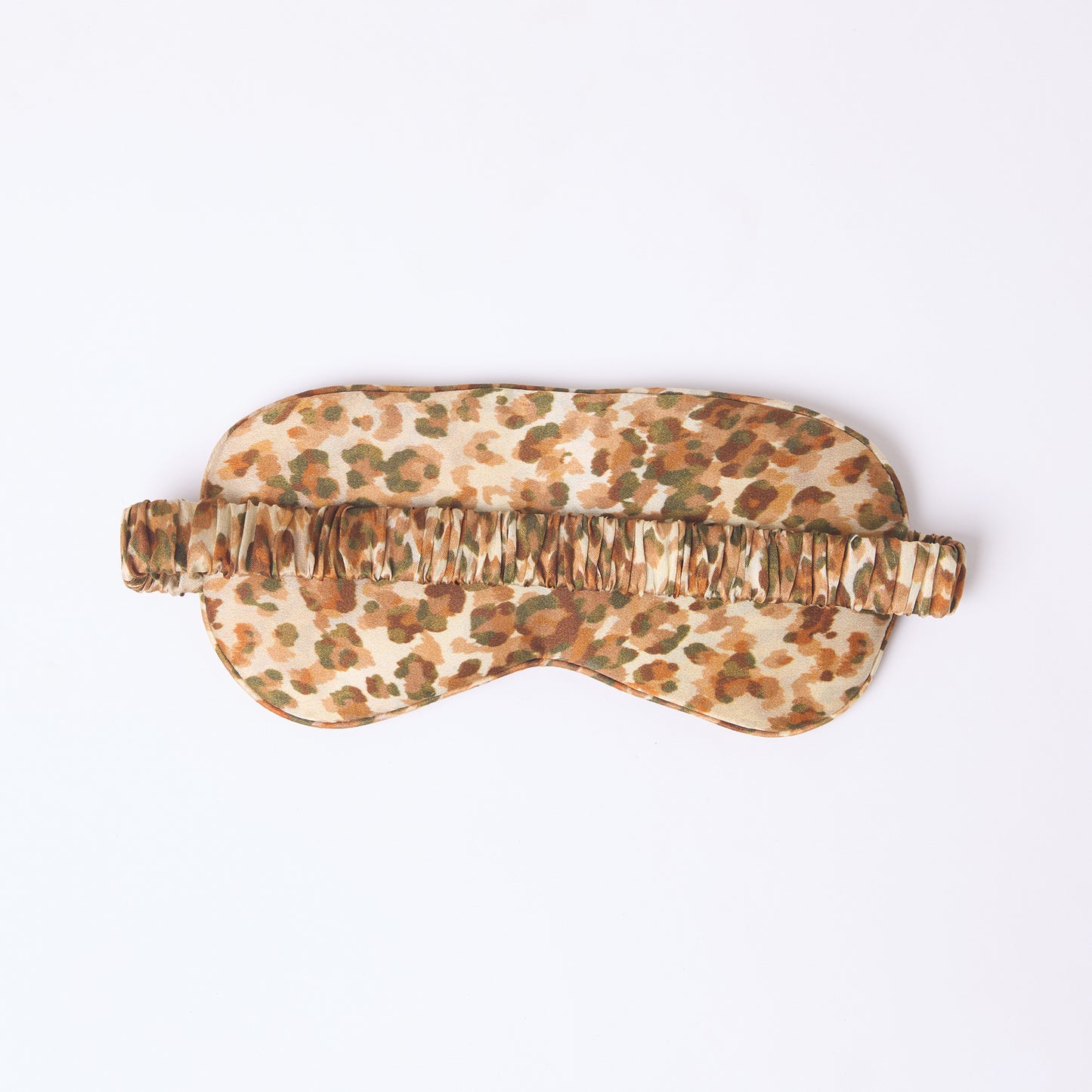 MULBERRY SILK EYE MASK LEOPARD