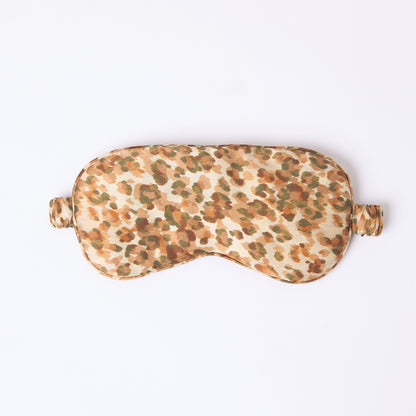 MULBERRY SILK EYE MASK LEOPARD