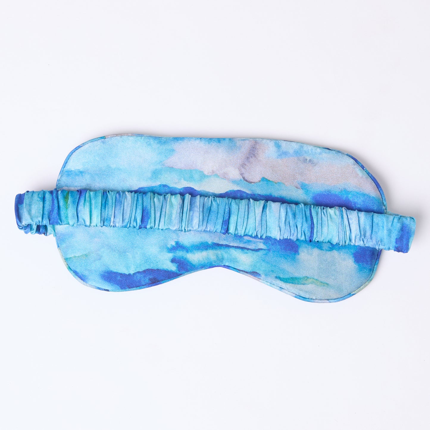 MULBERRY SILK EYE MASK AQUA