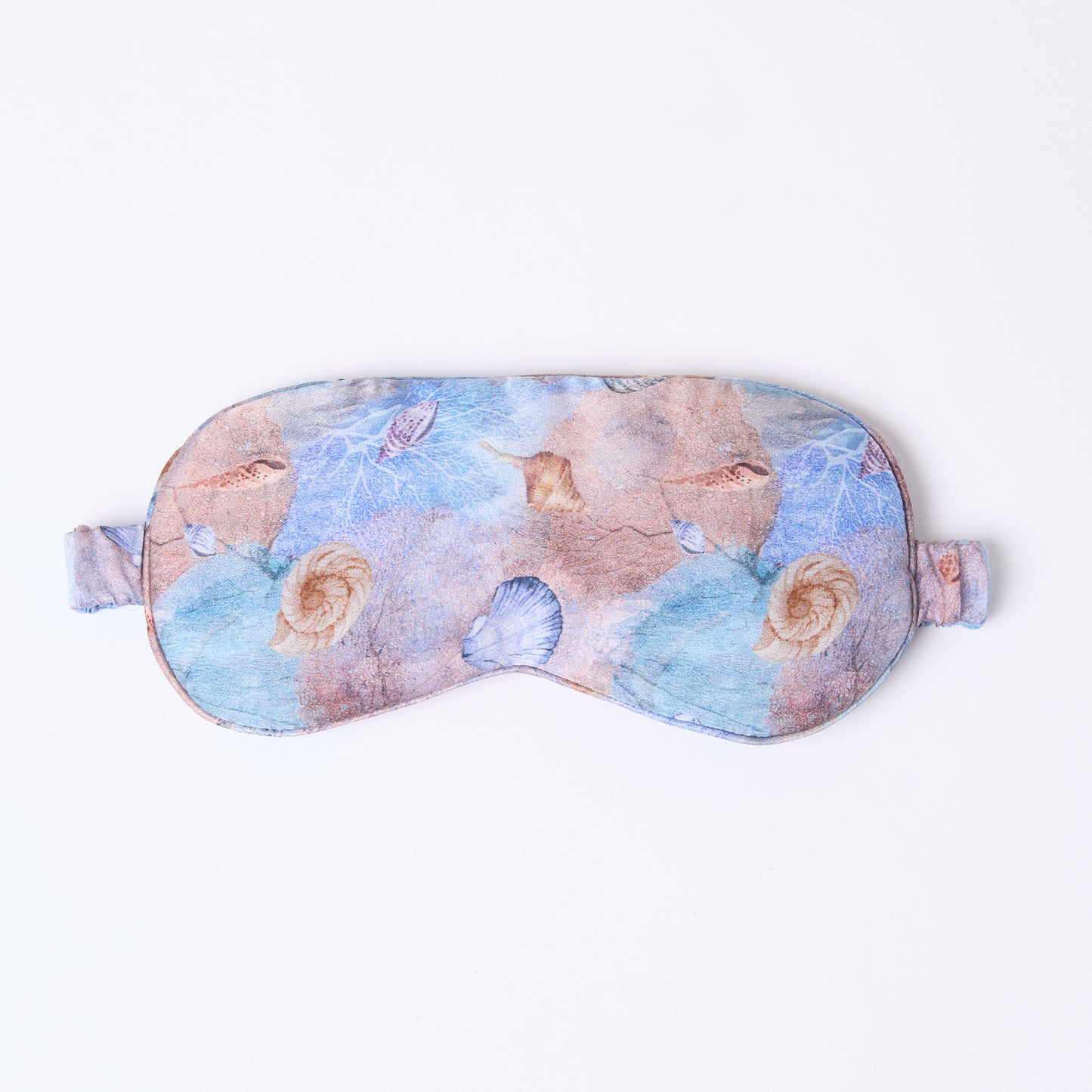 MULBERRY SILK EYE MASK CORALS AND SHELLS