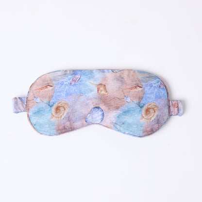 MULBERRY SILK EYE MASK CORALS AND SHELLS
