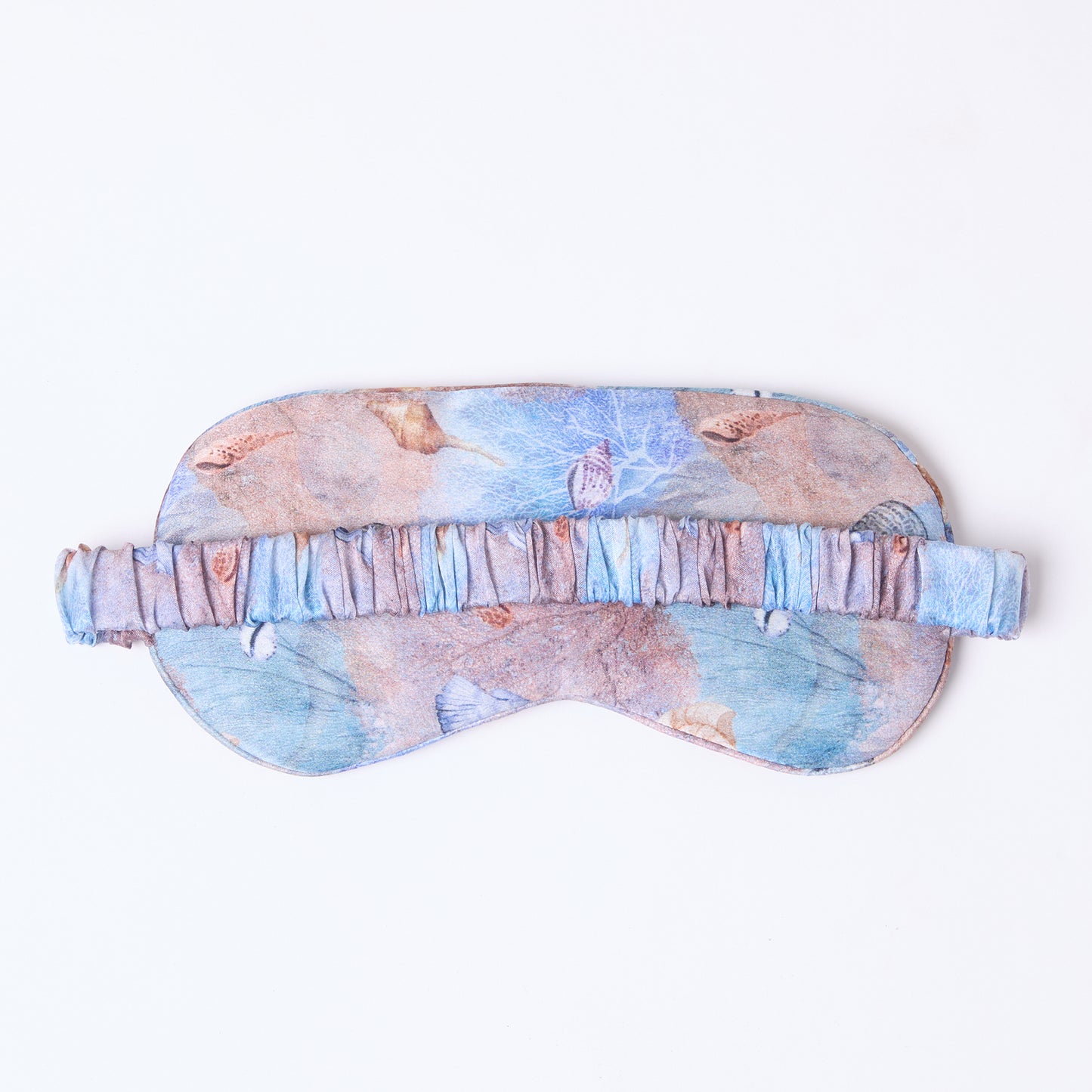 MULBERRY SILK EYE MASK CORALS AND SHELLS