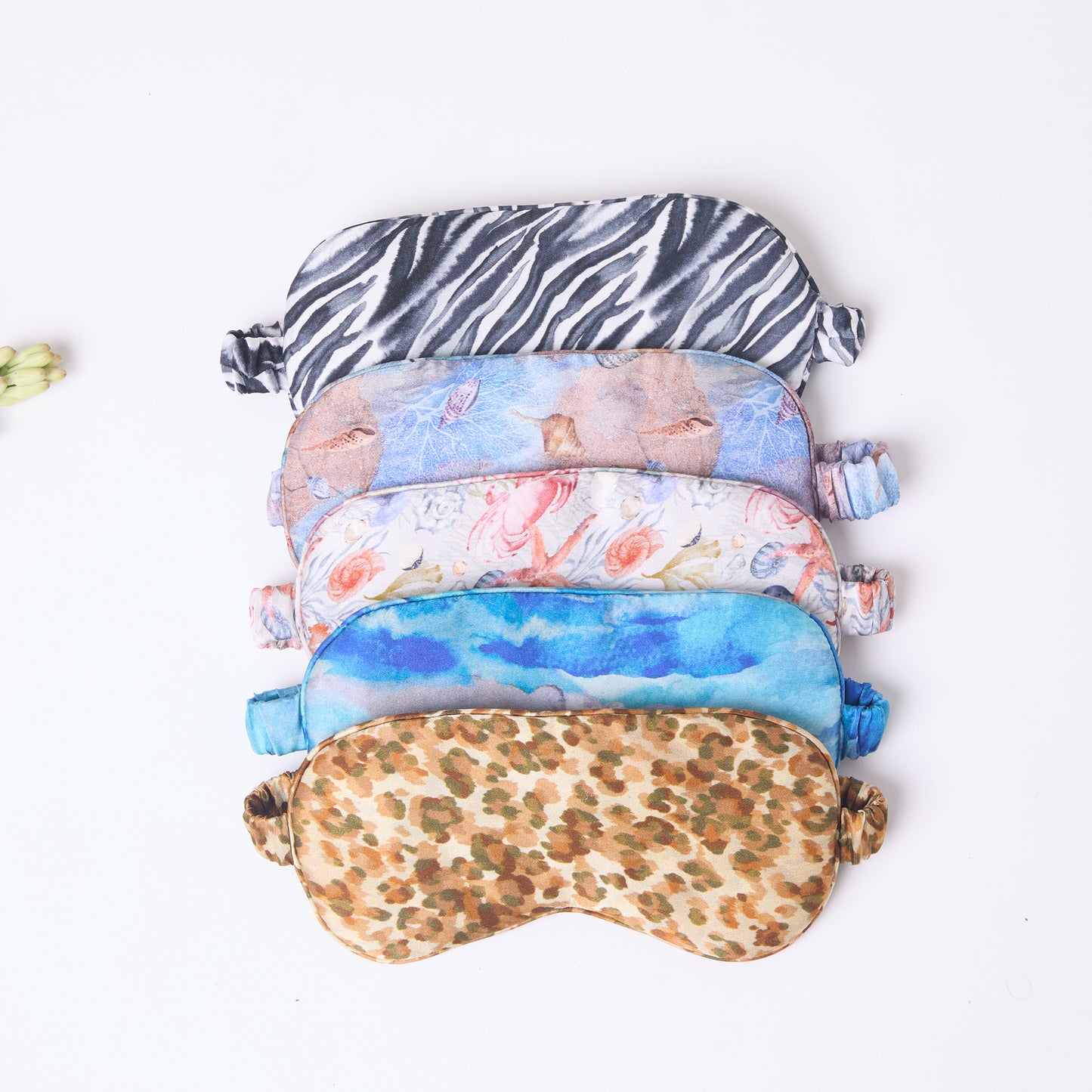 MULBERRY SILK EYE MASK LEOPARD