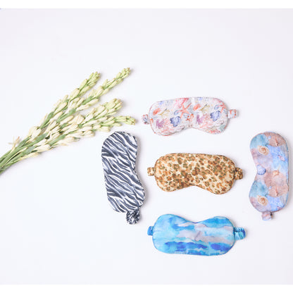 MULBERRY SILK EYE MASK AQUA