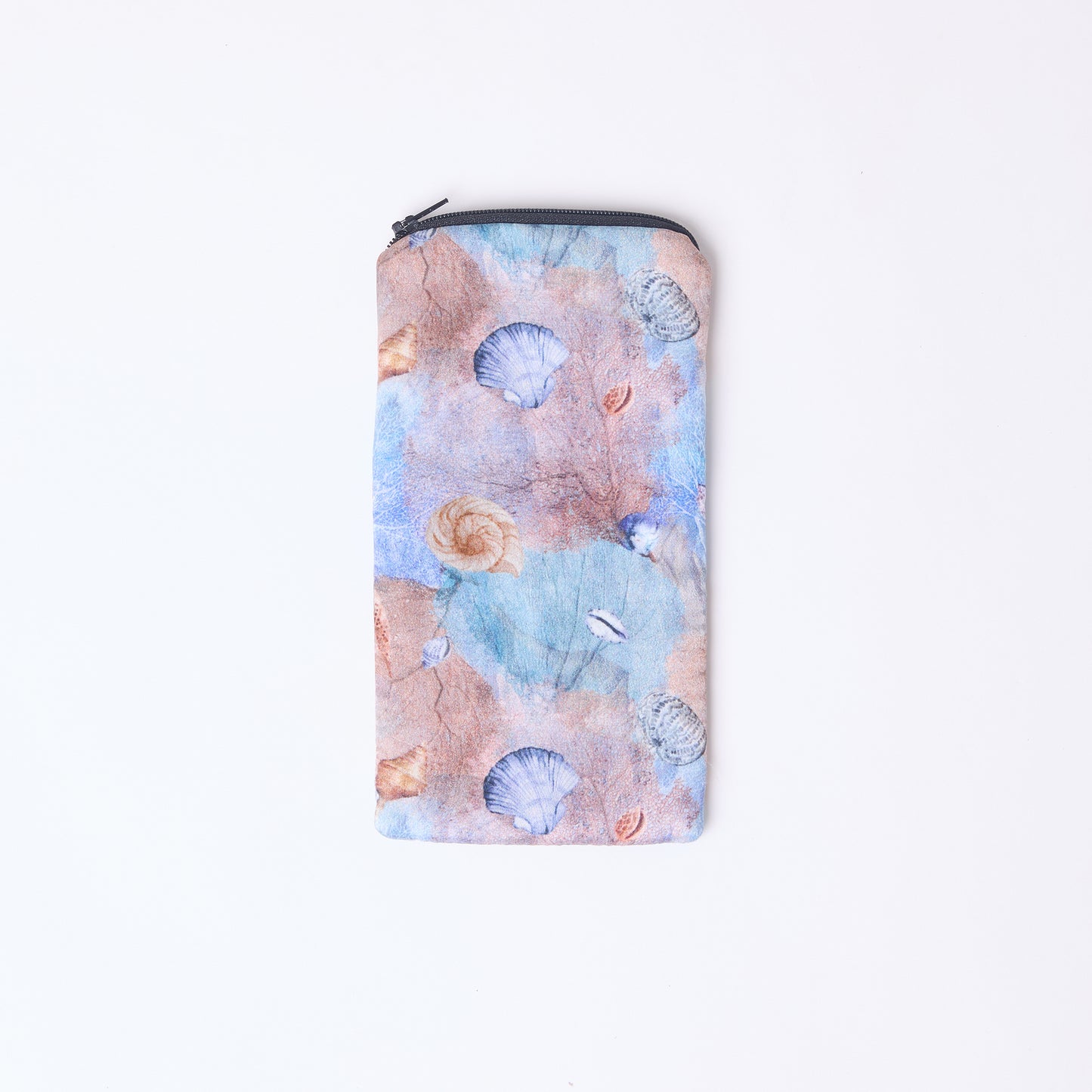 SILK GLASSES CASE CORALS AND SHELLS