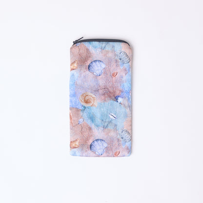SILK GLASSES CASE CORALS AND SHELLS