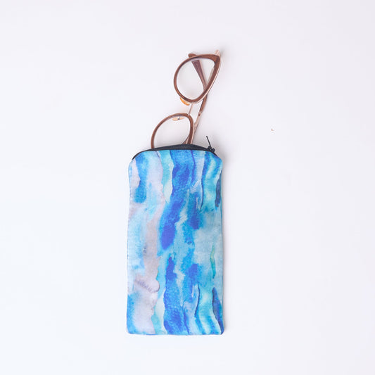 SILK GLASSES CASE AQUA