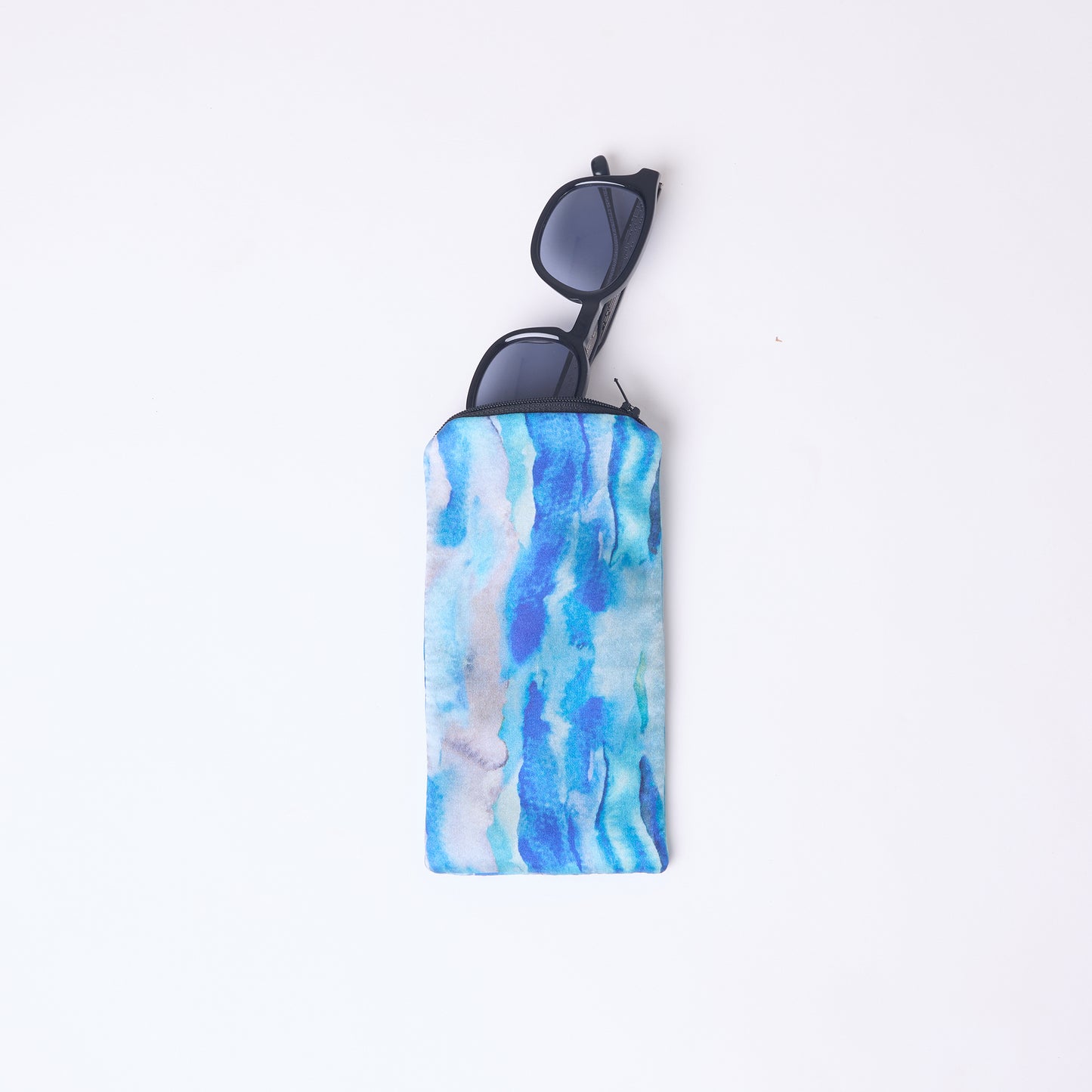 SILK GLASSES CASE AQUA