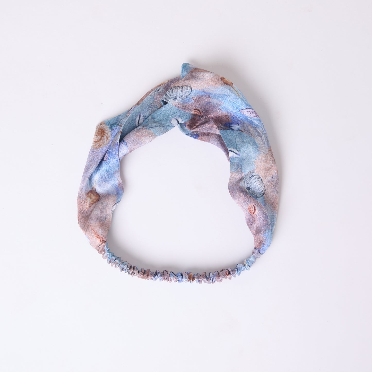 MULBERRY SILK HEADBAND CORALS AND SHELLS