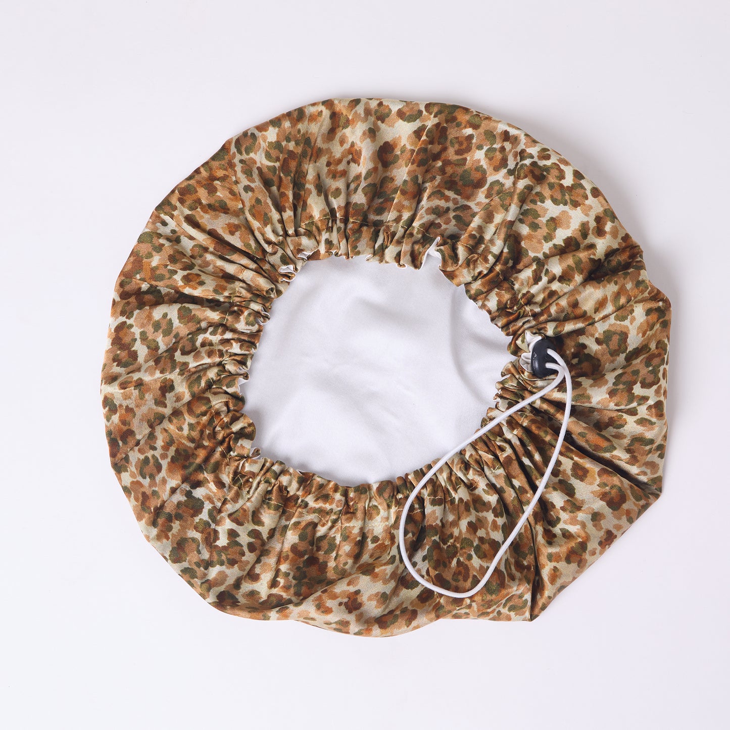 MULBERRY SILK BONNET LEOPARD