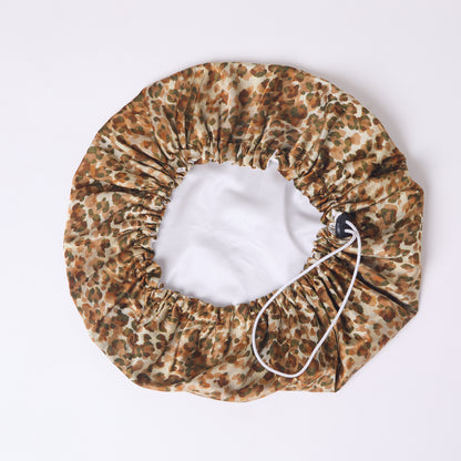 MULBERRY SILK BONNET LEOPARD
