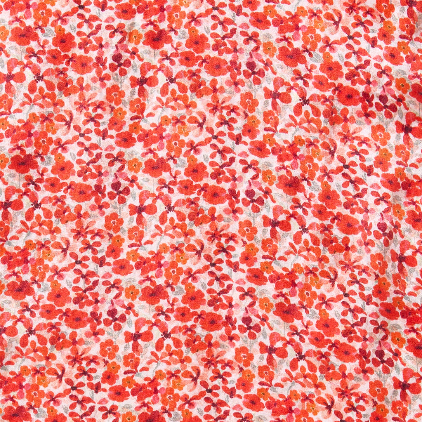 LONG HANDROLL HEMMED SCARF DITSY RED