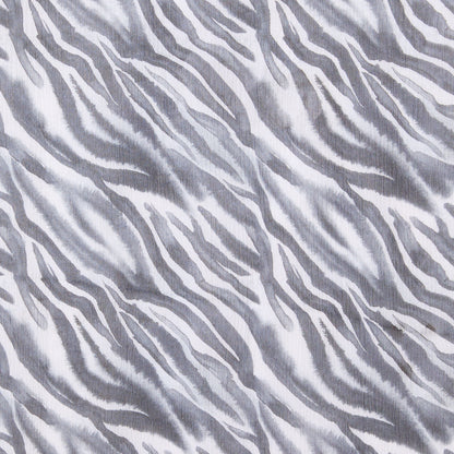 LONG DOUBLE SIDED SILK SCARF ZEBRA