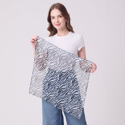 CHIFFON SILK NECKERCHIEF ZEBRA