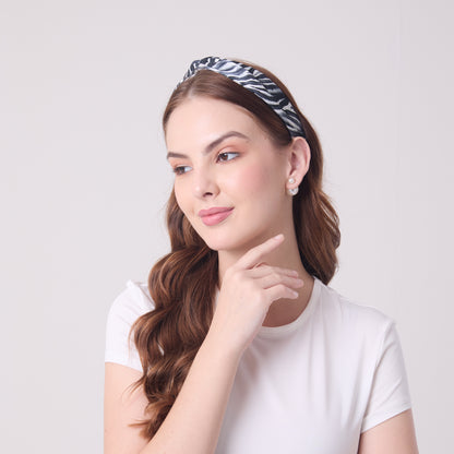 MULBERRY SILK HEADBAND ZEBRA