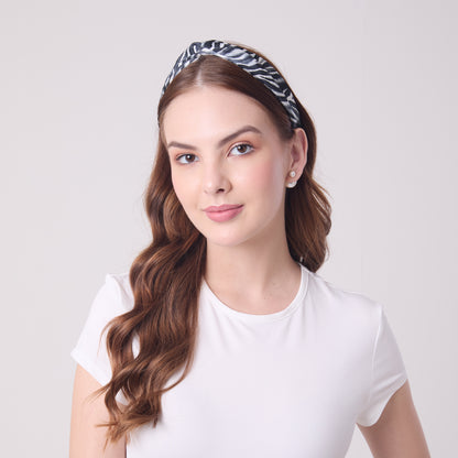 MULBERRY SILK HEADBAND ZEBRA