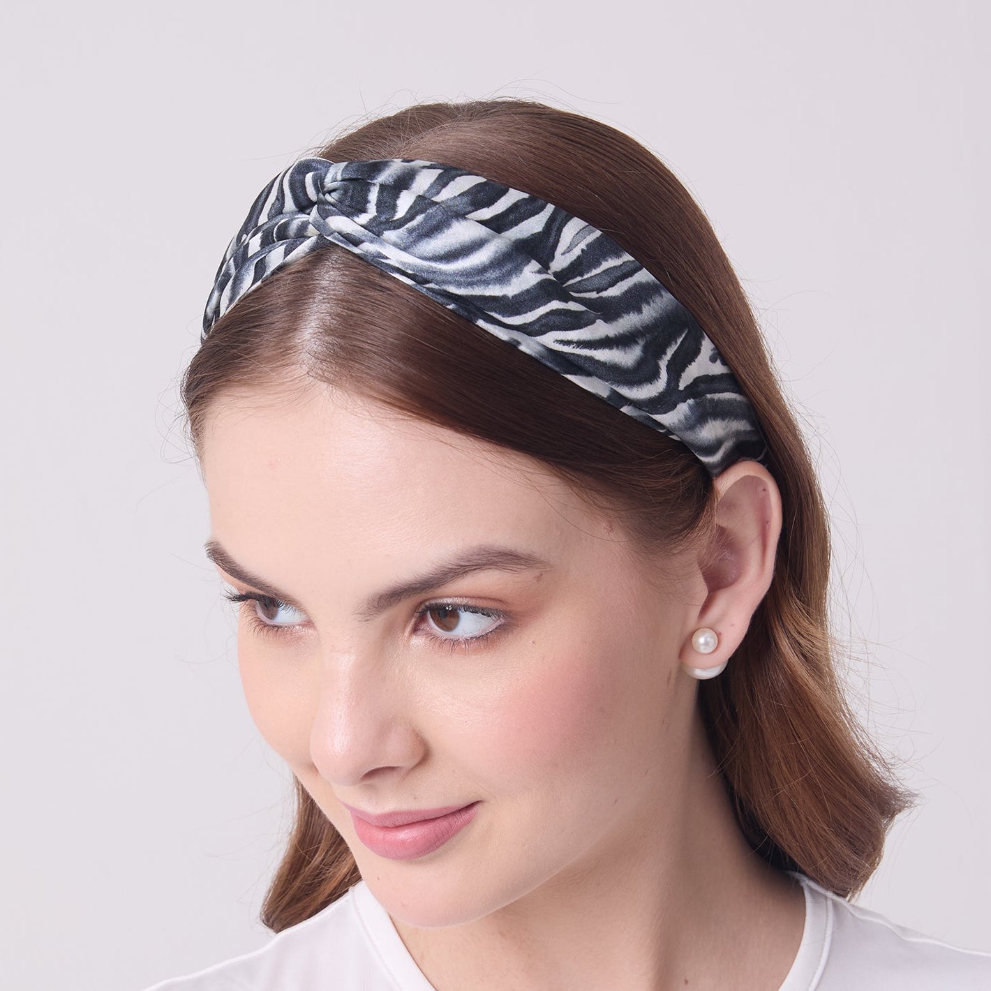 MULBERRY SILK HEADBAND ZEBRA