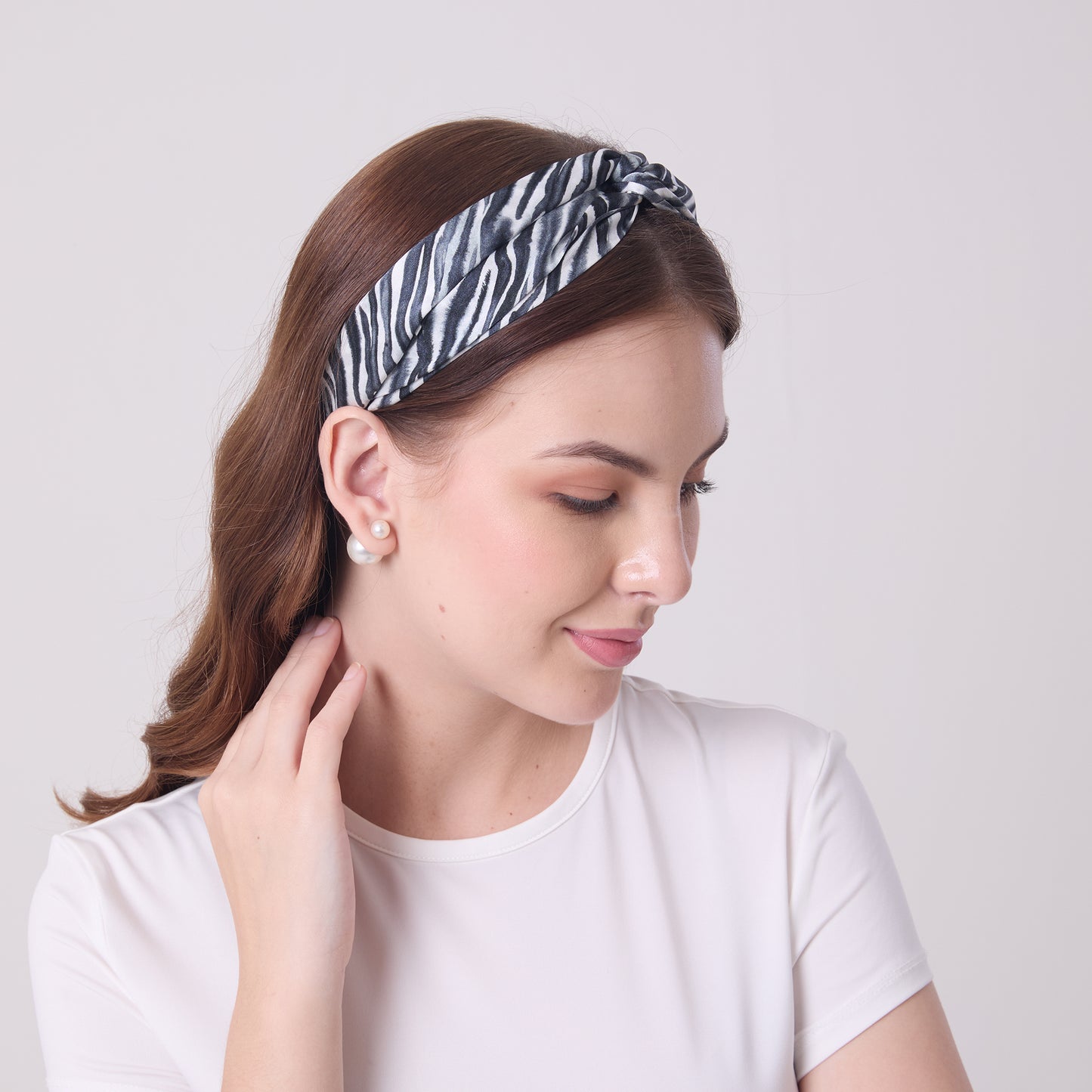 MULBERRY SILK HEADBAND ZEBRA