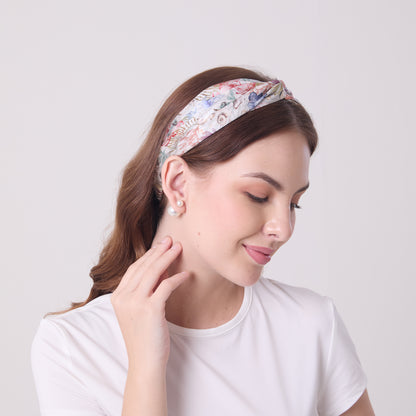 MULBERRY SILK HEADBAND UNDERSEA TREASURES