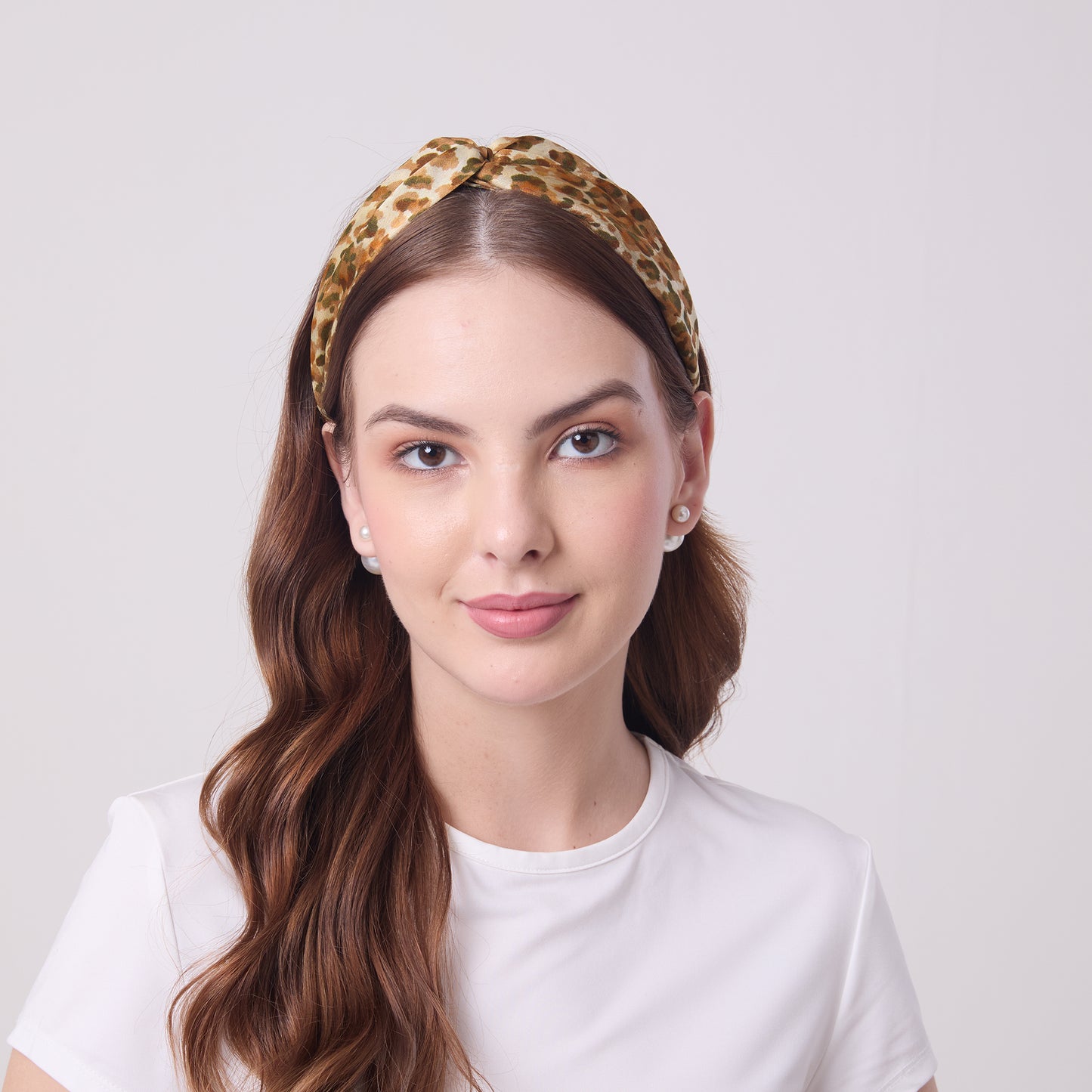 MULBERRY SILK HEADBAND LEOPARD