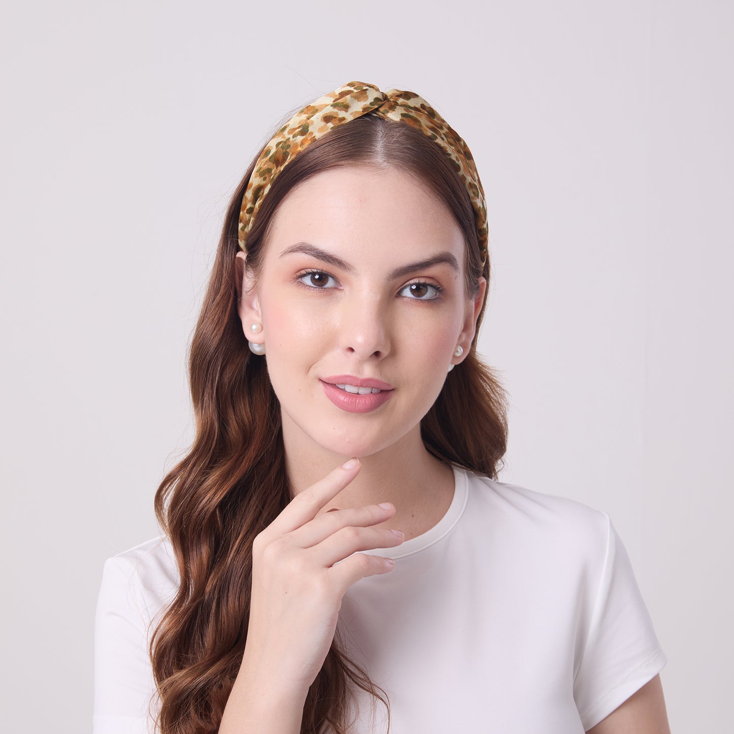 MULBERRY SILK HEADBAND LEOPARD
