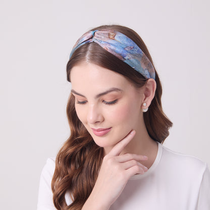 MULBERRY SILK HEADBAND CORALS AND SHELLS