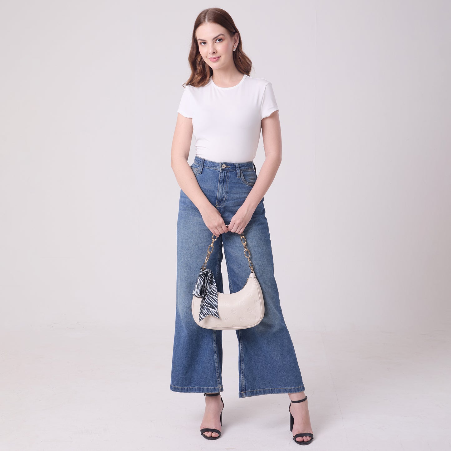 SILK SLIM SCARF ZEBRA