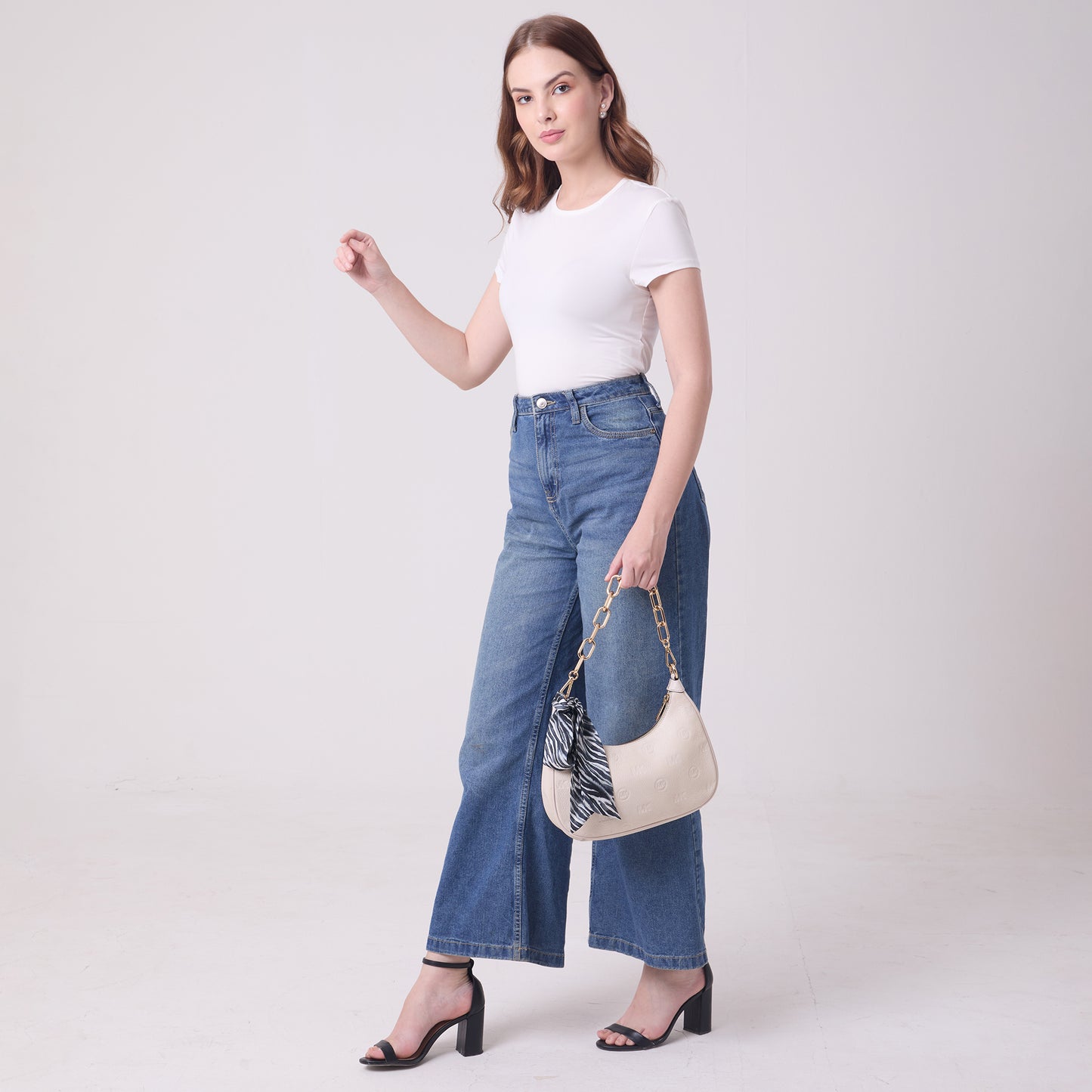 SILK SLIM SCARF ZEBRA