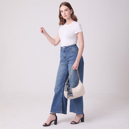 SILK SLIM SCARF ZEBRA