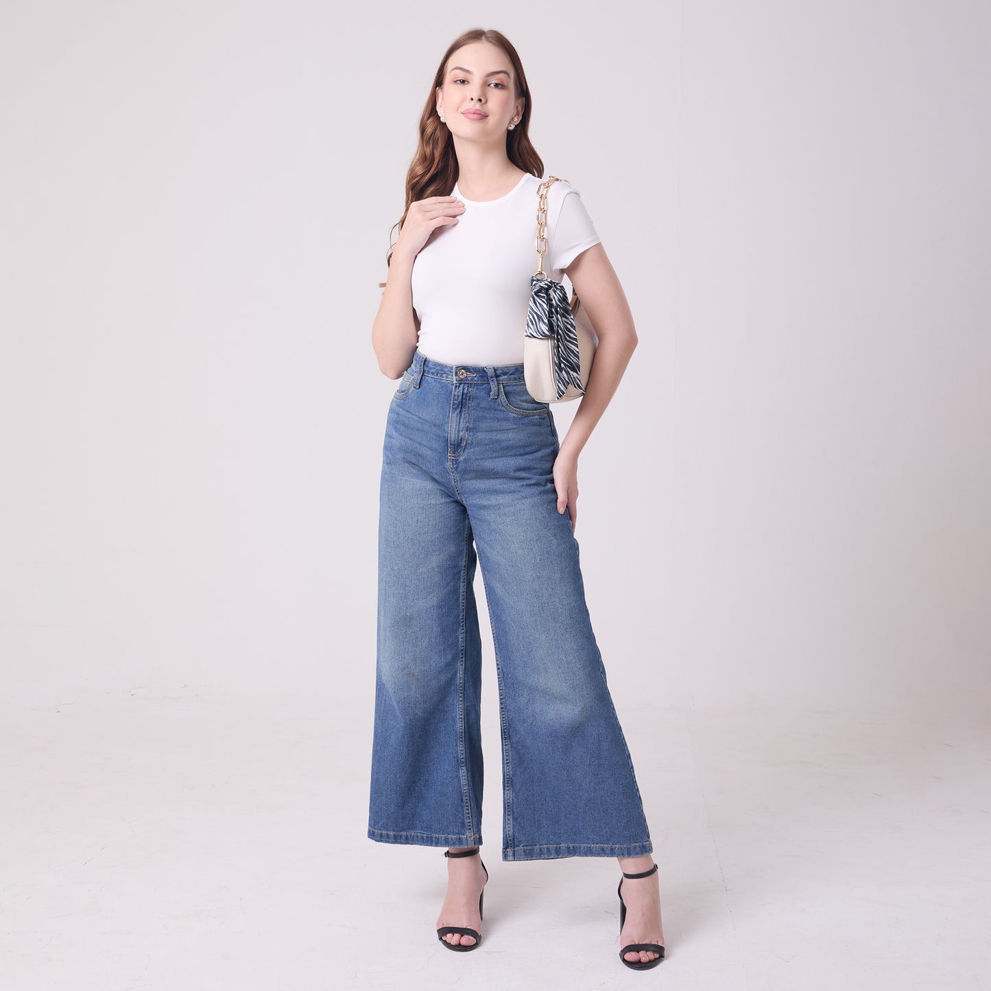 SILK SLIM SCARF ZEBRA