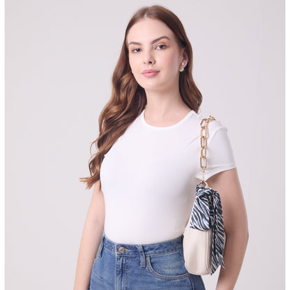 SILK SLIM SCARF ZEBRA