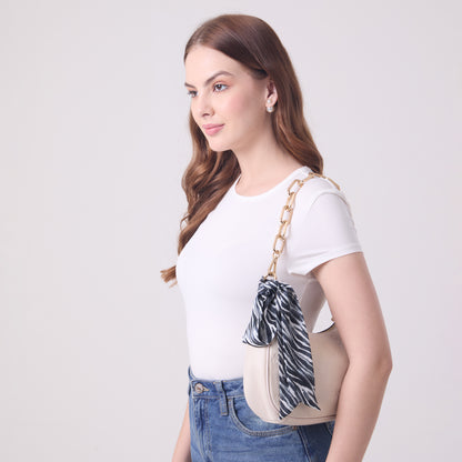 SILK SLIM SCARF ZEBRA