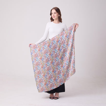 LARGE SQUARE SCARF UNDERSEA TREASURES
