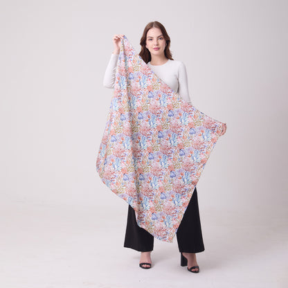 LARGE SQUARE SCARF UNDERSEA TREASURES