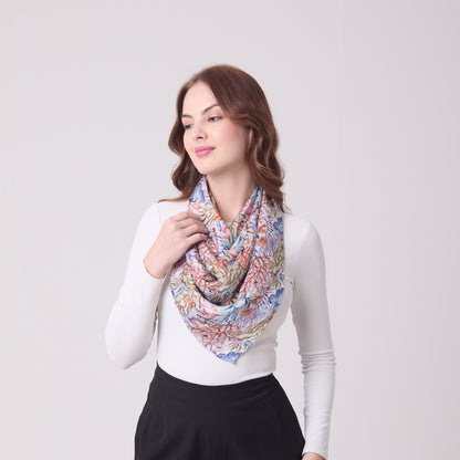 LARGE SQUARE SCARF UNDERSEA TREASURES